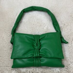 Genuine Green Leather Handbag